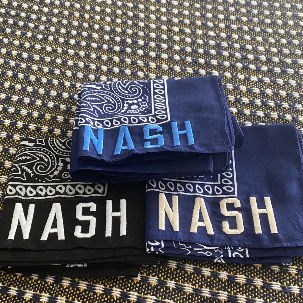 The Nash Collection Black and White Patterned Bandana (3)
